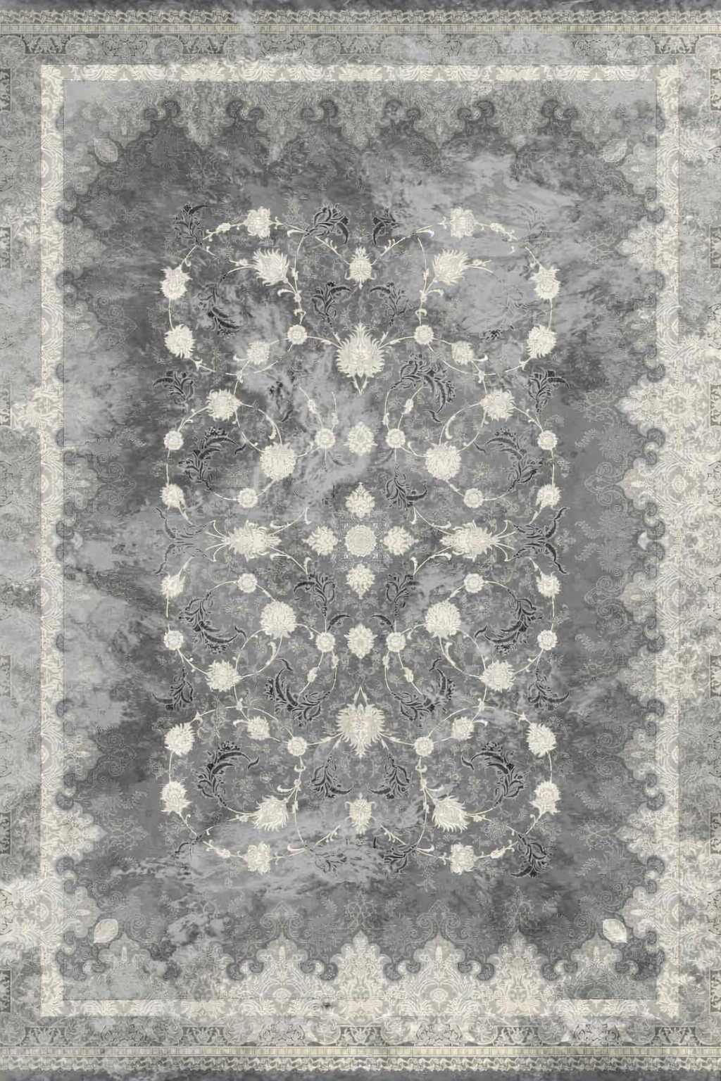 Light grey leaves carpet