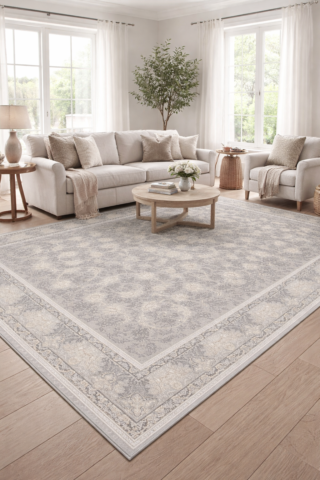 White leaves carpet